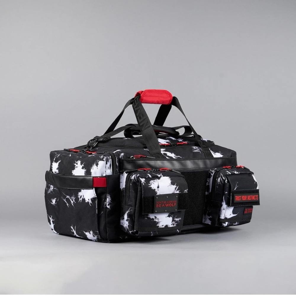 Black and White Duffel Bag